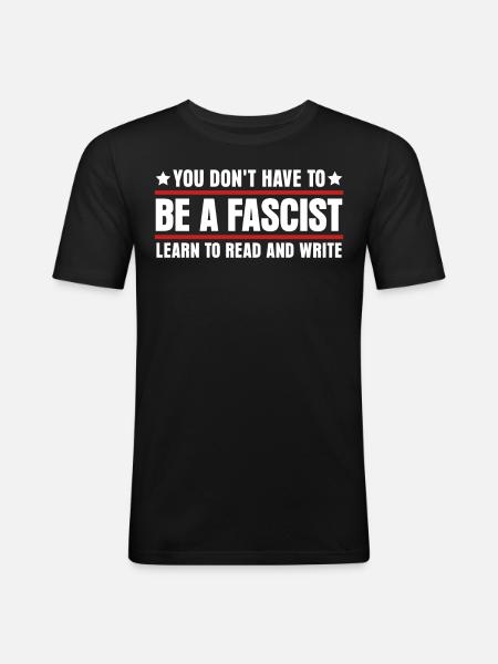 Tolerance Humanity Antifascism Respect - Men's Slim Fit T-Shirt - black