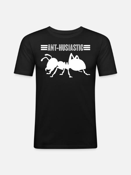 Fourmis - T-shirt près du corps Homme - noir
