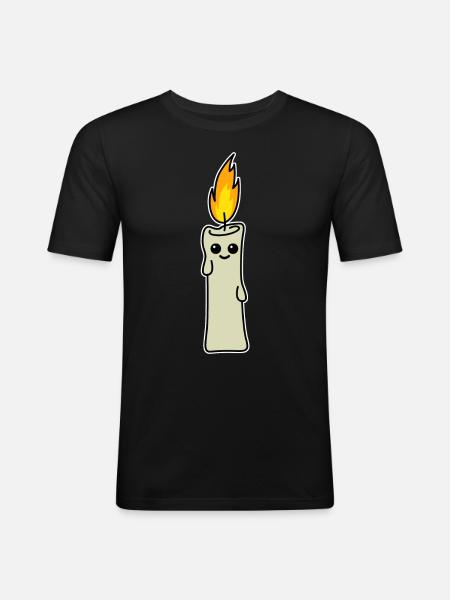 Candle Candle Candles Paraffin Wax - Men's Slim Fit T-Shirt - black