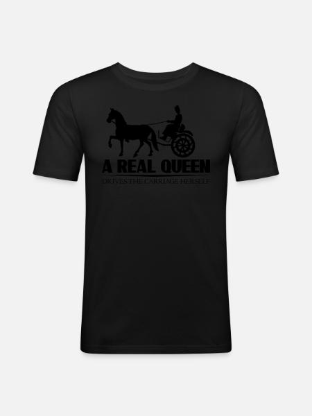 Cochers Joke Cocher Calèche - T-shirt près du corps Homme - noir