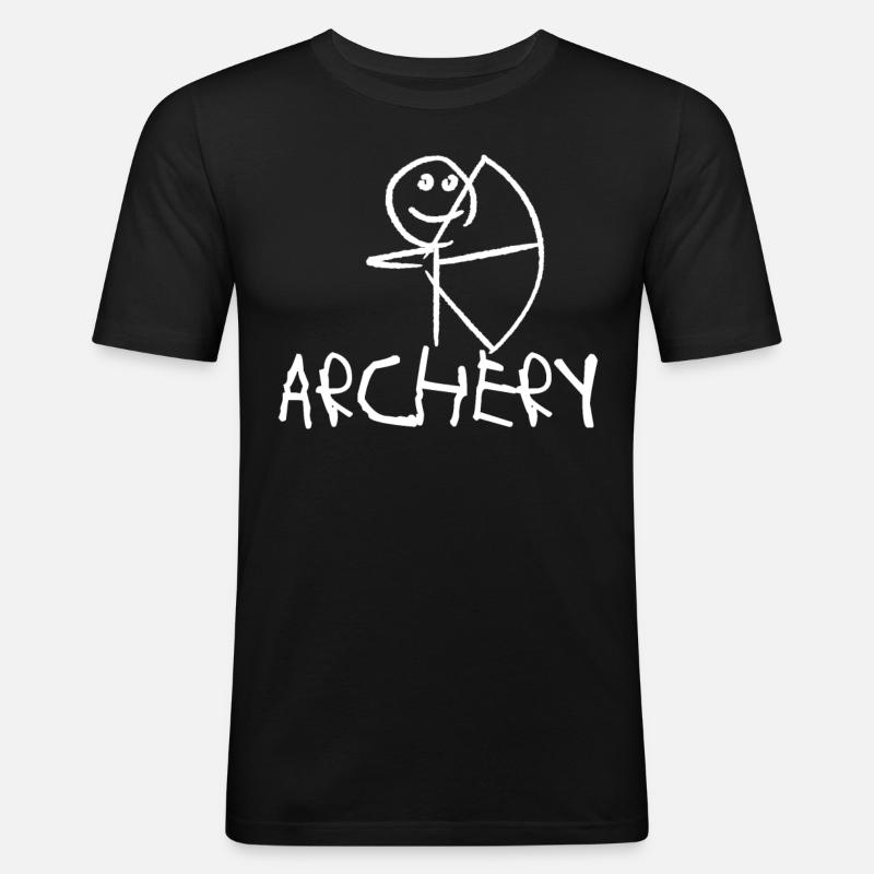 Compound Bow Archery Long Bow - Men's Slim Fit T-Shirt - black