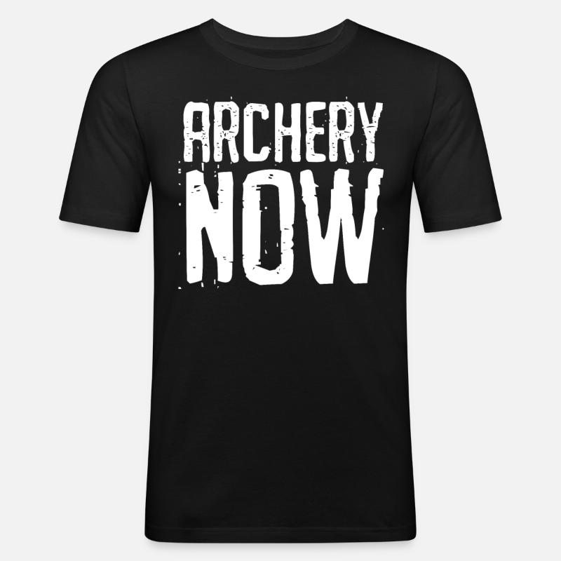 Compound Bow Archery Recurve Bow - Männer Slim Fit T-Shirt - Schwarz