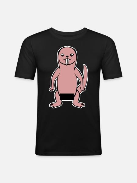 Naked Mole Rat - Men's Slim Fit T-Shirt - black