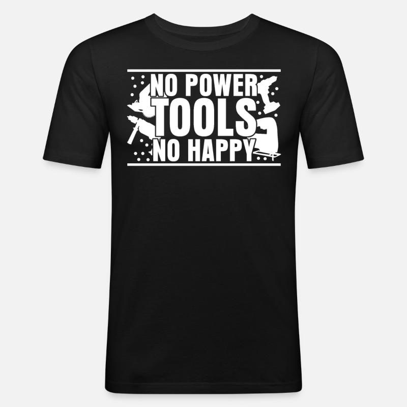 Power Tools Best Electric Tools - Männer Slim Fit T-Shirt - Schwarz