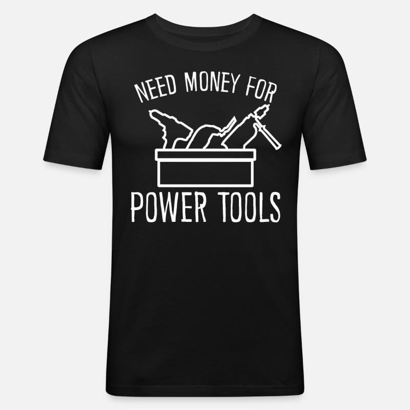 Power Tools Best Electric Tools - Männer Slim Fit T-Shirt - Schwarz