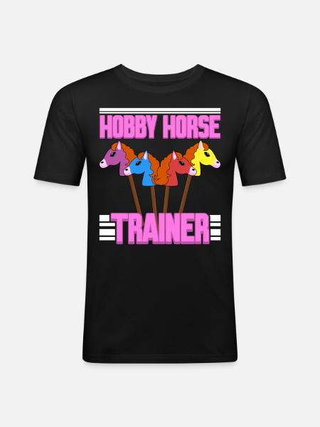 Hobby Cavallo Hobby Horsing Equitazione - Maglietta aderente da uomo - nero