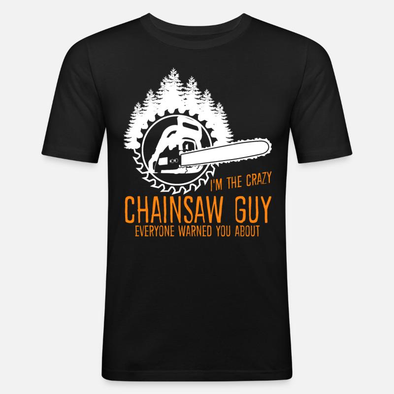 Chain Saw Chainsaws Chainsaw - Men's Slim Fit T-Shirt - black