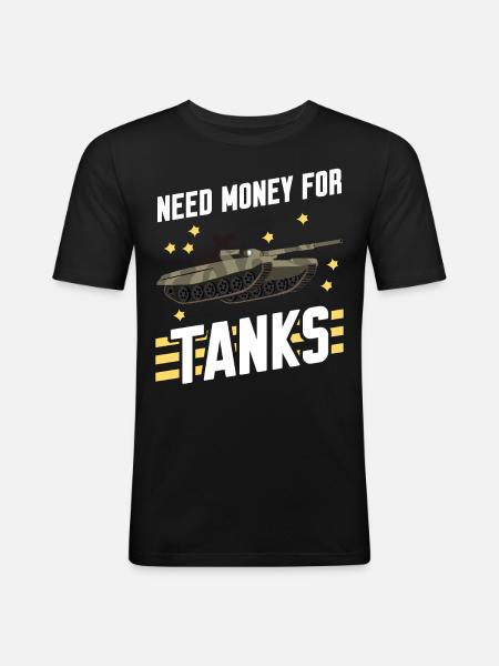 Tank Driver Combat Tank - Men's Slim Fit T-Shirt - black