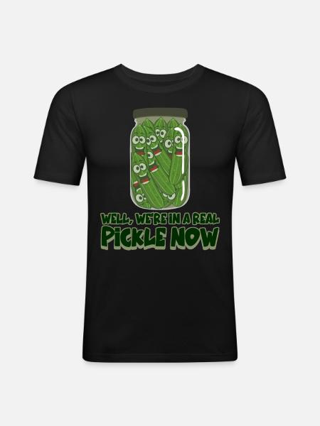 Pickle Jar Cucumber Cucumbers Pickles - Men's Slim Fit T-Shirt - black
