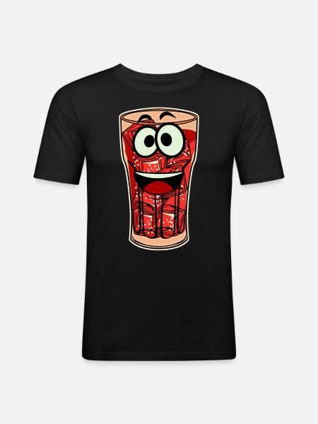 Cola Softdrinks Softdrink Lemonade - Männer Slim Fit T-Shirt - Schwarz