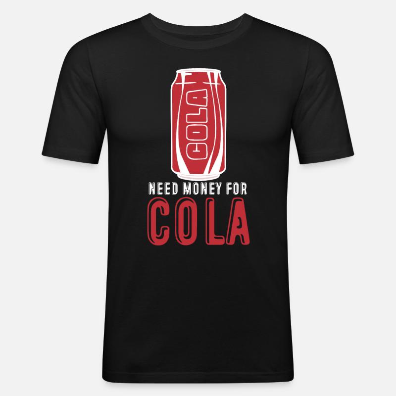 Cola Lemonade Softdrinks - Männer Slim Fit T-Shirt - Schwarz