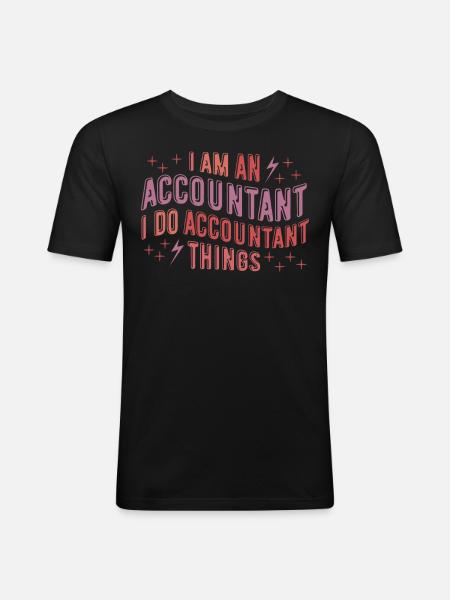 Comptable Comptabilité - T-shirt près du corps Homme - noir