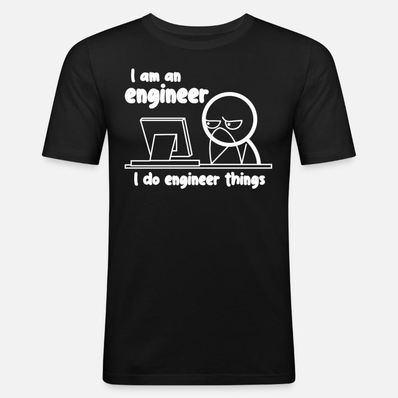 Engineer Engineering Engineers - Men's Slim Fit T-Shirt - black
