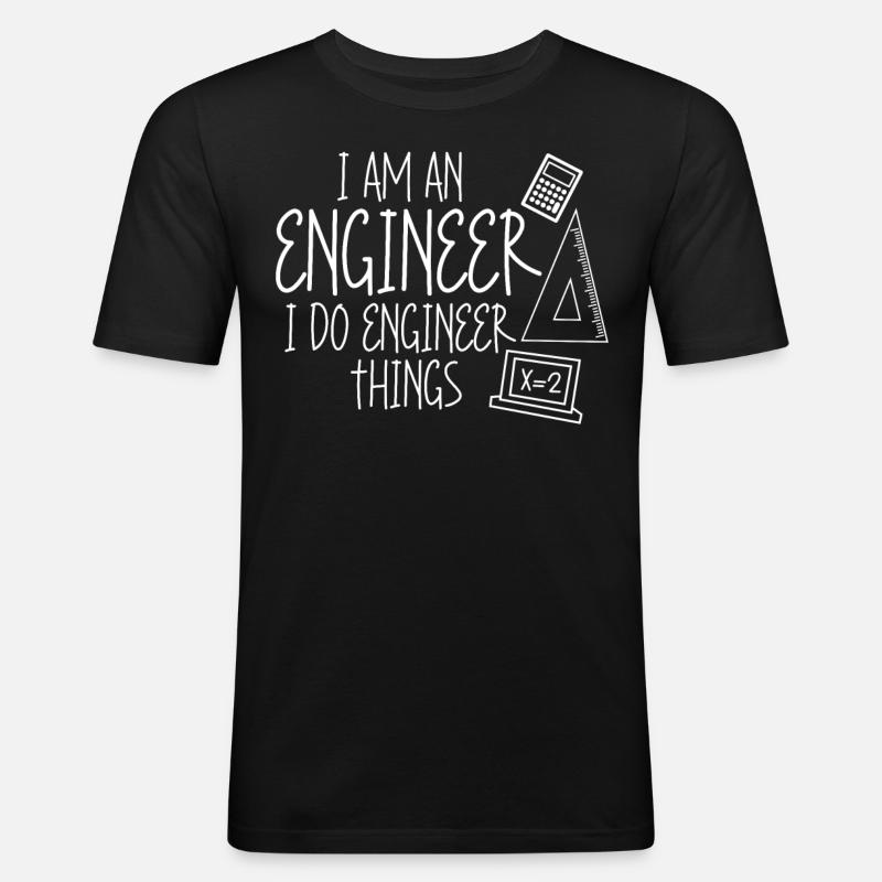 Engineer Joke Mechanical Engineering - Men's Slim Fit T-Shirt - black