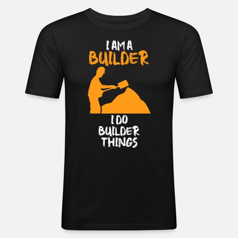 Builder Road Keeper Roadbuilder - Männer Slim Fit T-Shirt - Schwarz
