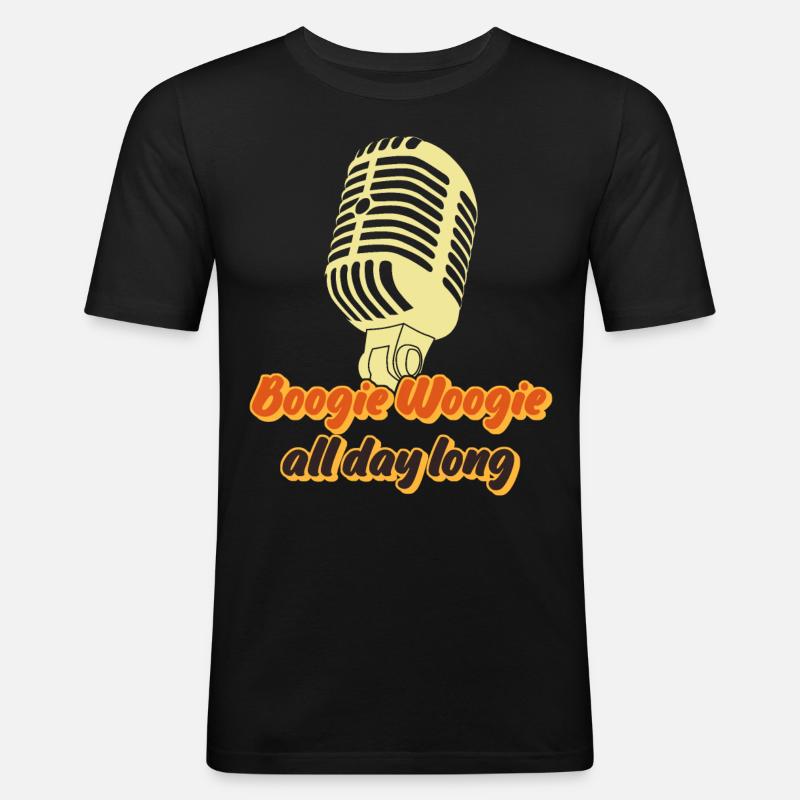 Boogie Woogie Dancing Swing - Männer Slim Fit T-Shirt - Schwarz