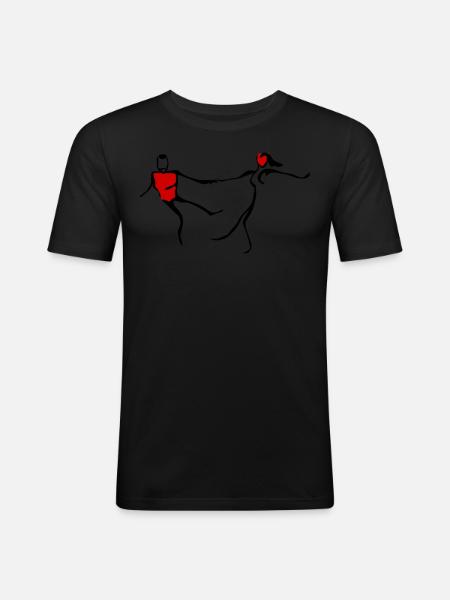 Boogie Woogie Swing Dancer Dancing - Men's Slim Fit T-Shirt - black