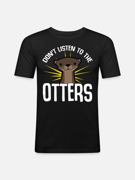 Otters Otter - Men's Slim Fit T-Shirt - black