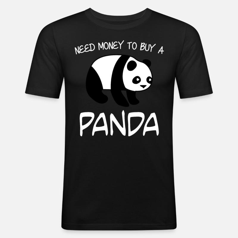 Panda Bear Giant Panda - Men's Slim Fit T-Shirt - black