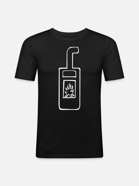 Fireplace Oven - Men's Slim Fit T-Shirt - black