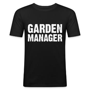 Garden Manager - Männer Slim Fit T-Shirt - Schwarz - Vorne - Nik (191cm)