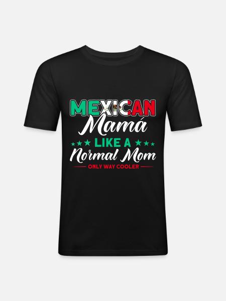 Mexico Mexican Roots Gift - Men's Slim Fit T-Shirt - black