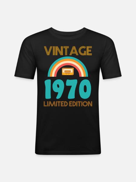 Limited Edition 1970 - Men's Slim Fit T-Shirt - black