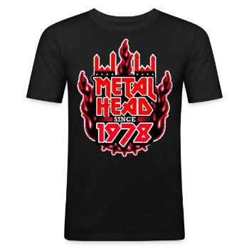 METALHEAD since 1978 - Men's Slim Fit T-Shirt - black - Front - Nik (191cm)