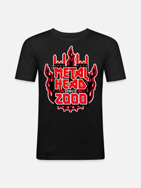METALHEAD since 2000 - Men's Slim Fit T-Shirt - black