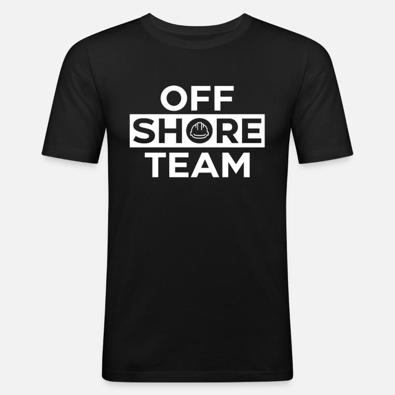 Offshore Team - Männer Slim Fit T-Shirt - Schwarz