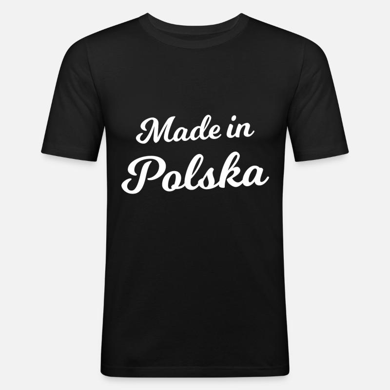 Made in Polska - Männer Slim Fit T-Shirt - Schwarz