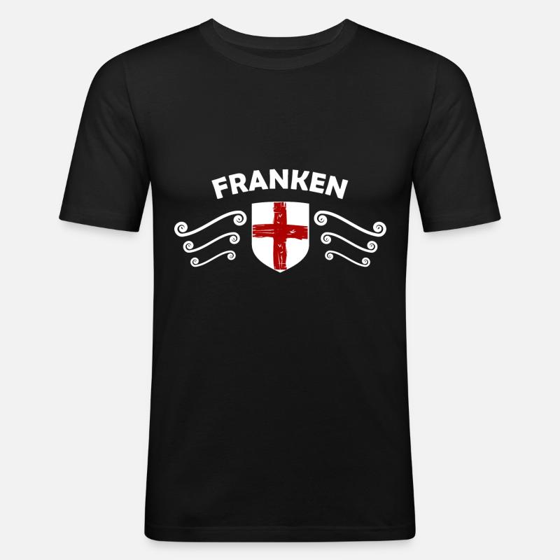 Frankowie - Obcisła koszulka męska - czarny