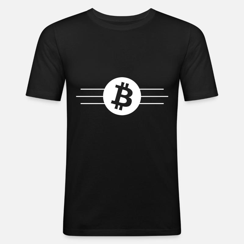 Le système monétaire Bitcoin - T-shirt près du corps Homme - noir