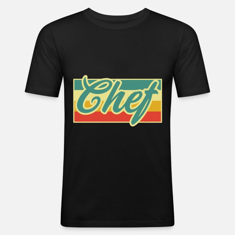 Koch Chef - Männer Slim Fit T-Shirt - Schwarz