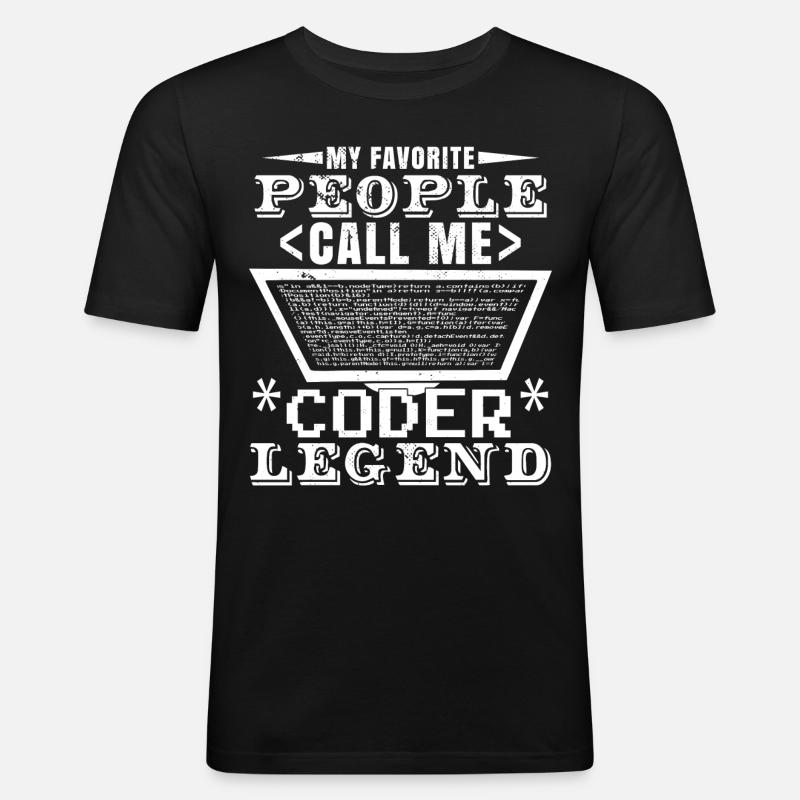 Coder Legend - Men's Slim Fit T-Shirt - black