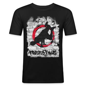 Freestyle - Men's Slim Fit T-Shirt - black - Front - Nik (191cm)