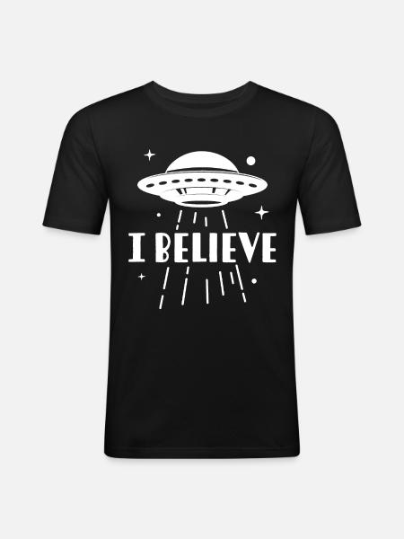 I Believe - Men's Slim Fit T-Shirt - black