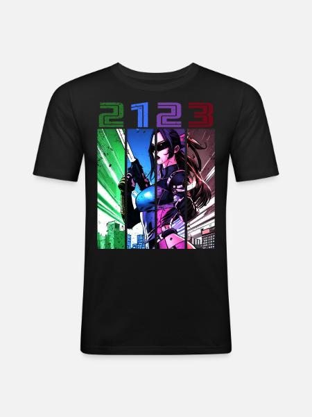 2123 - Men's Slim Fit T-Shirt - black