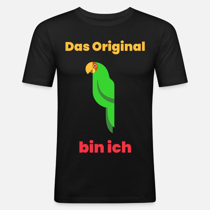 Das Original bin ich - Männer Slim Fit T-Shirt - Schwarz