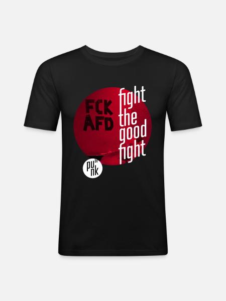 ThinkBick_Fight_the_good_fight_2026_3 - Men's Slim Fit T-Shirt - black