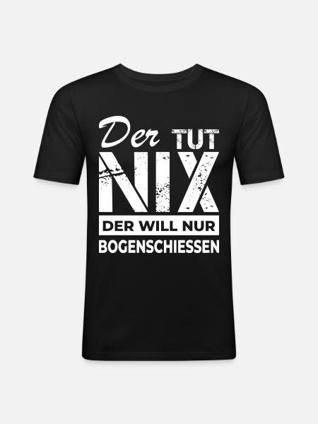 Bogenschiessen - Bogenschütze - Männer Slim Fit T-Shirt - Schwarz