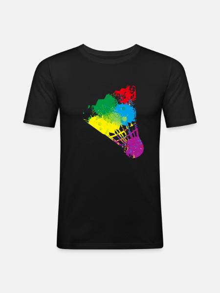Badminton - Männer Slim Fit T-Shirt - Schwarz