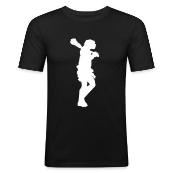 Neandertaler - Männer Slim Fit T-Shirt - Schwarz - Vorne - Nik (191cm)