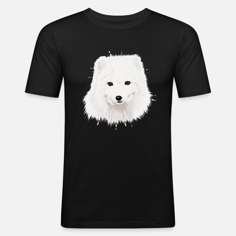 Polarfuchs - Männer Slim Fit T-Shirt - Schwarz