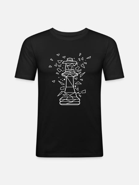 Chess player gift idea - Men's Slim Fit T-Shirt - black