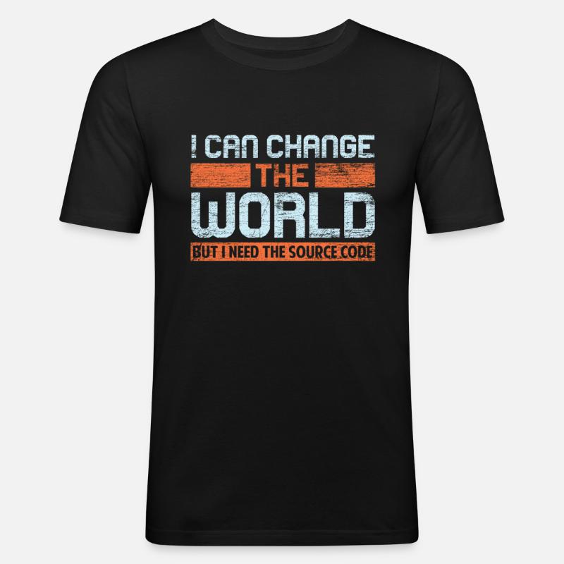 Programming Nerd Computer Science - Men's Slim Fit T-Shirt - black