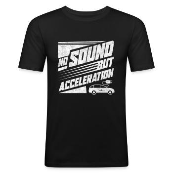 Electric car - Men's Slim Fit T-Shirt - black - Front - Nik (191cm)