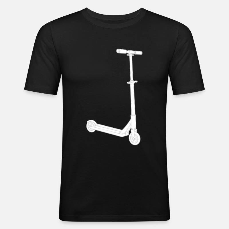 Roller - Männer Slim Fit T-Shirt - Schwarz