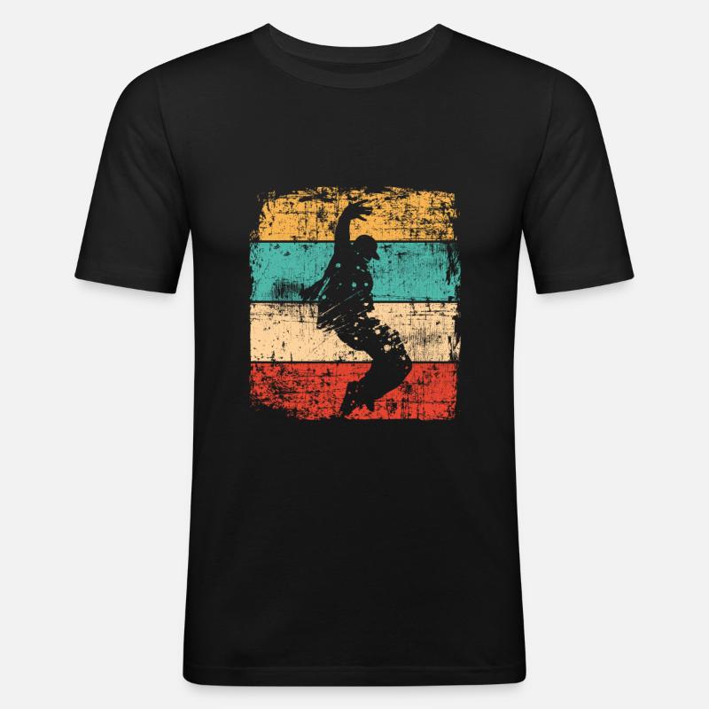 Breakdancing breakdancer - Men's Slim Fit T-Shirt - black