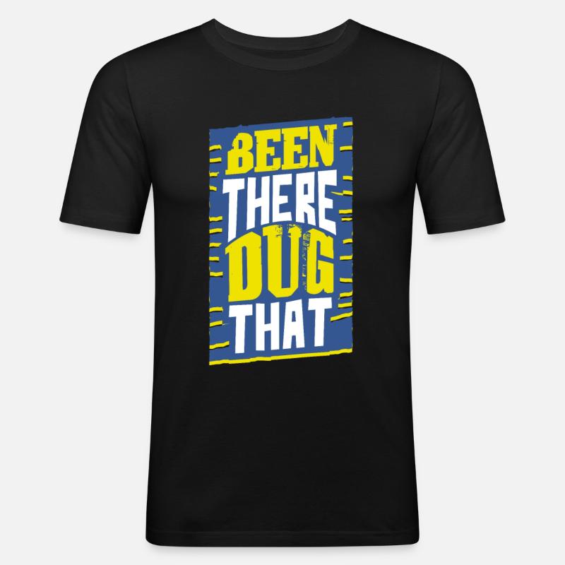 Baggern Bagger - Männer Slim Fit T-Shirt - Schwarz
